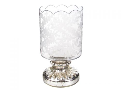 Стеклянный подсвечник декоративный 23x13см