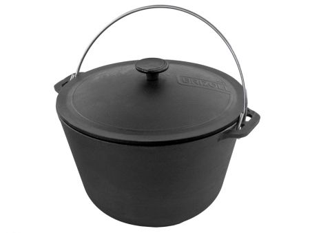 Казан туристический чугунный с чугунной крышкой ТМ 