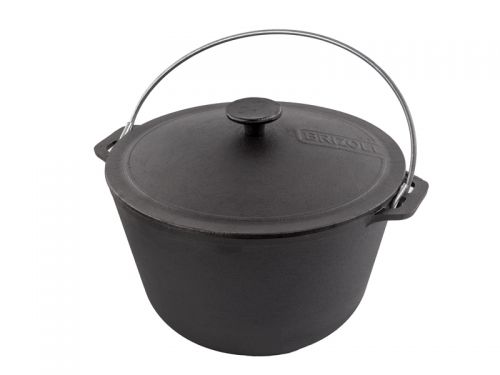 Казан туристический чугунный с чугунной крышкой ТМ 