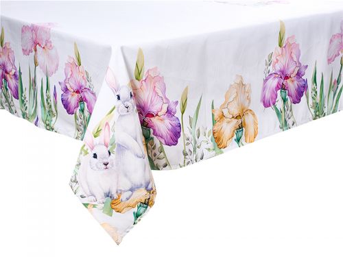 Скатерть"Кролик в цветах" 140х220см