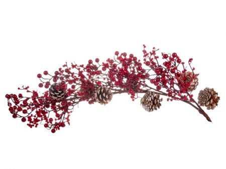 Ветка декоративная хвойная 68 см (пластик)