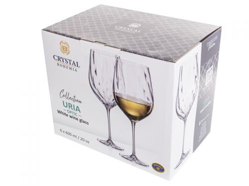 Набор бокалов для вина "Uria Optic" 600 мл 6шт