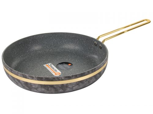Сковорода brioni антипригарная "Sandstone gold ring" 28x7 см, 3,5 mm толщ.
