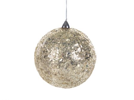 Украшение декоративное шар серебро 10см