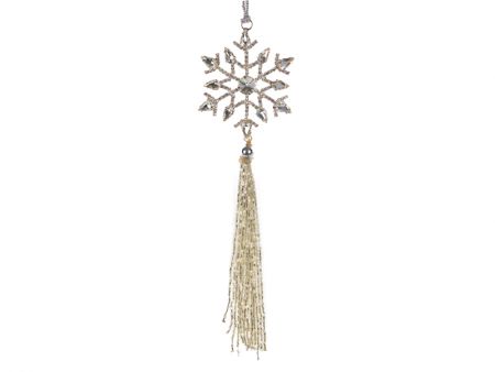 Украшение декоративное 8 см серебро + 15см