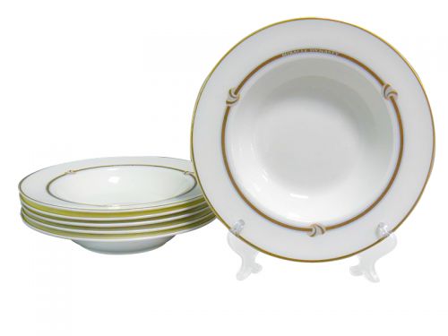 Набор тарелок из 6шт костяной фарфор 23см