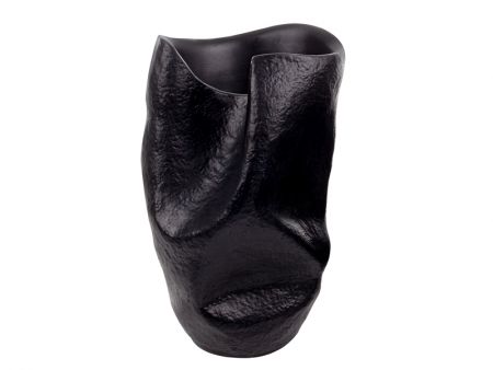 Ваза из полистоун 26x23x39см черная