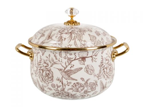 Кастрюля эмалированная "Bird" elmani с крышкой 3,8л 20см