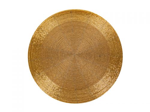 Плейсмат бисер 35см золото