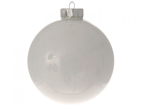 Набор из 8-ти елочных шаров 6см белый