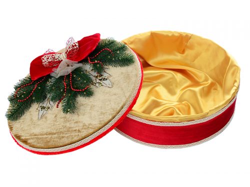 Подарочная коробка с красным бантом "Красный маскарад"