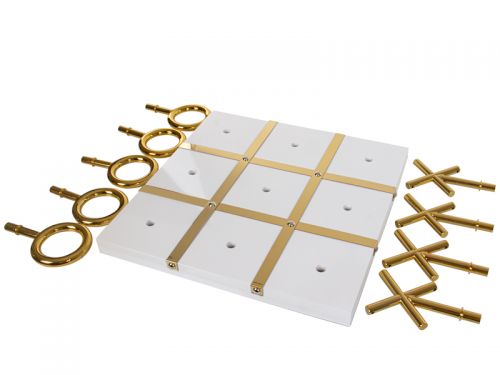 Настольная игра "Крестики-нолики" 33х33х13 см (МДФ/металл)