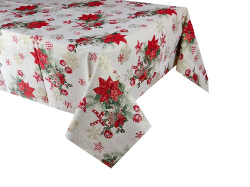 Скатерть гобеленовая новогодняя с люрексом 