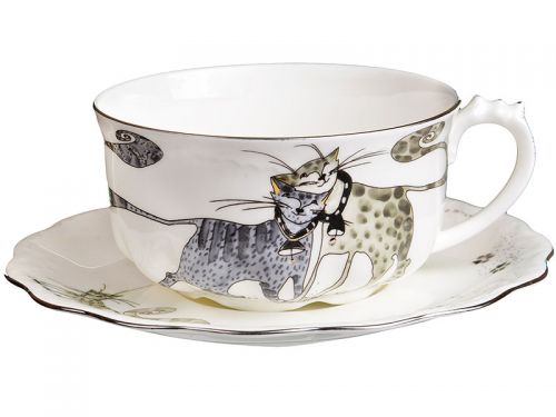 Чайный набор "Коты" 2 пр. 400 мл
