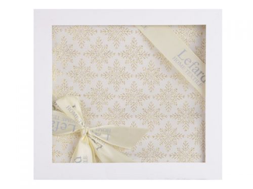 Раннер с золотым люрексом "Снежинка" 40х100см