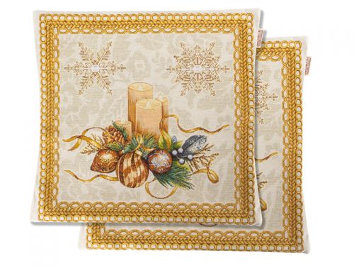 Наволочка гобелен с люрексом 