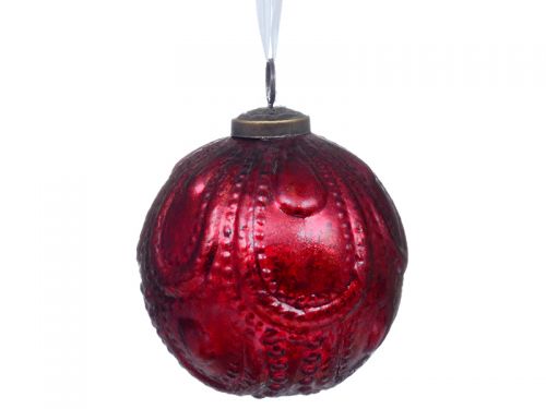 Елочная игрушка 10см красный
