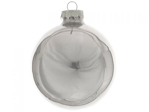 Набор из 8-ти елочных шаров 6см серебро