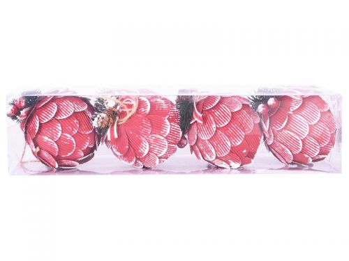 Набор елочных украшений 4шт 8см