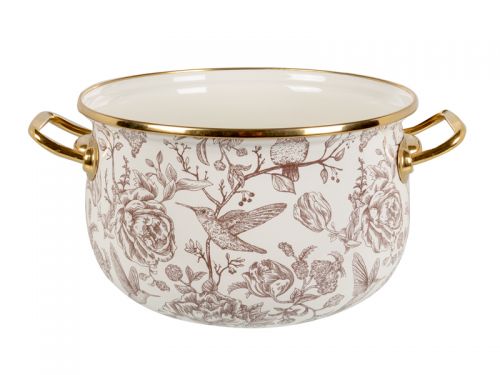 Кастрюля эмалированная "Bird" elmani с крышкой 3,8л 20см