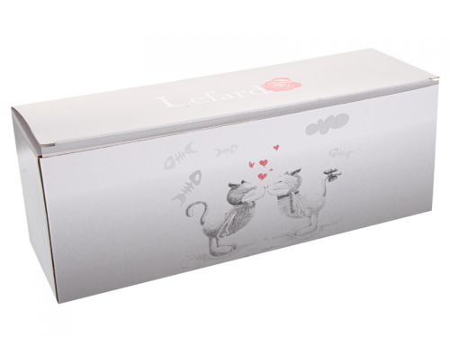 Набор банок для сыпучих с бамбуковой крышкой "Коты" 450мл 10х10х11см