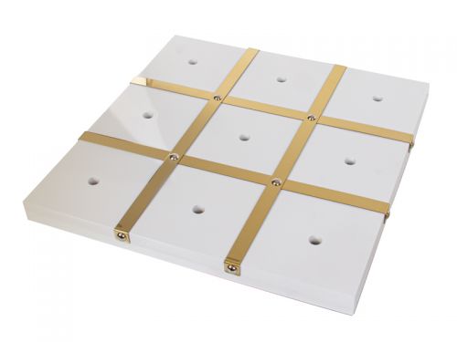 Настольная игра "Крестики-нолики" 33х33х13 см (МДФ/металл)