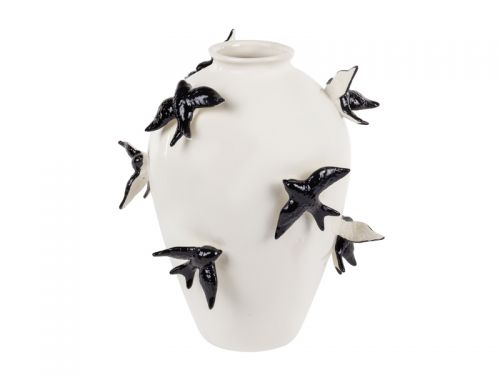 Ваза "Ласточки" 24х24х27,5 см (керамика)