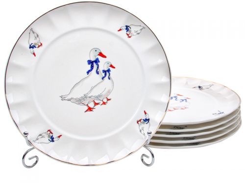 Набор тарелок "Гуси" 6шт 26см