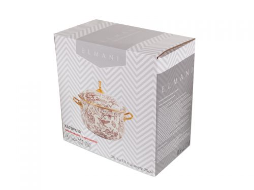 Кастрюля эмалированная "Bird" elmani с крышкой 3,8л 20см