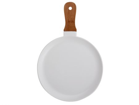 Блюдо с бамбуковой ручкой 31 см