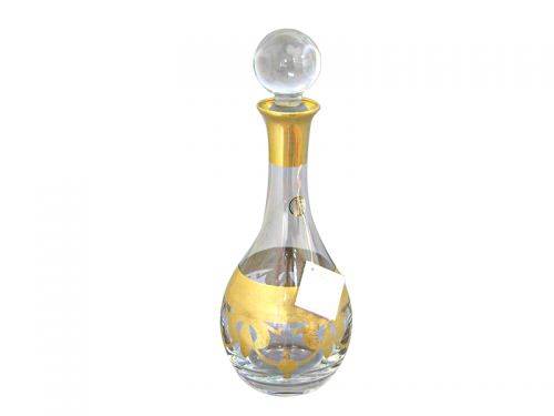 Графин прозрачное стекло декорированное матовым золотом