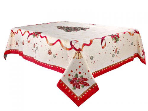 Скатерть гобеленовая новогодняя с люрексом 