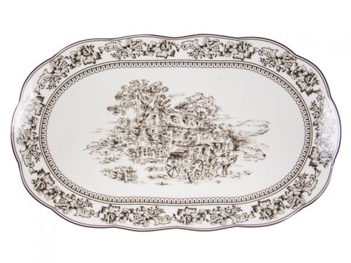 Столовый набор 10 предметов "Винтаж" ( 4 салатника 12 см, 2 салатника 16,5 см, тарелка 20 см, тарелк