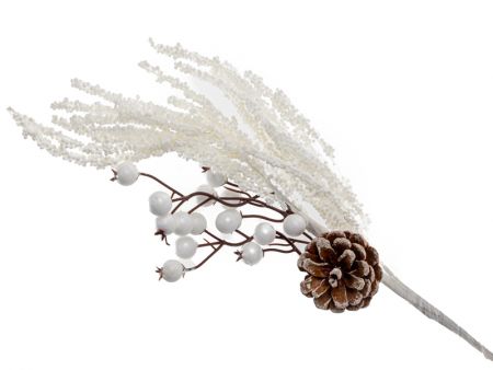 Ветка декоративная хвойная 45 см (пластик)