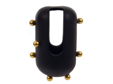 Ваза из полистоун 17x13,5x23см черная