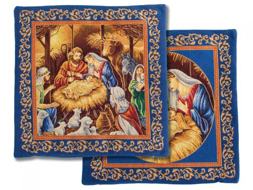 Наволочка гобелен sagrada familia lurex двусторонняя 45х45см