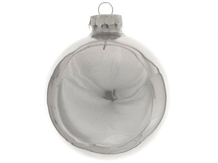 Набор из 8-ти елочных шаров 6см серебро
