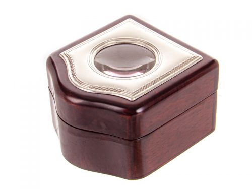 Шкатулка для часов 10,8х10,8х7см коричневая
