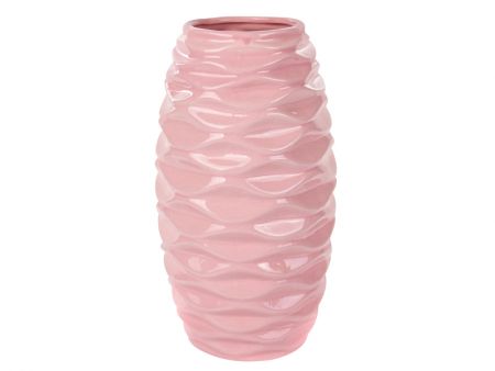 Ваза для цветов персиковая 30см