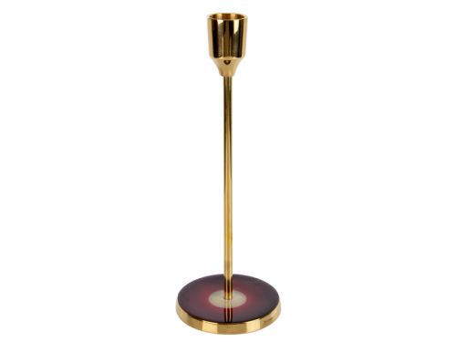 Подсвечник латунь 20см золотой