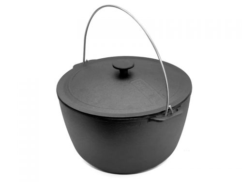 Казан туристический чугунный з чугунной крышкой ТМ 