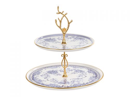 Блюдо двухярусное "Blue Rose" 19см и 26см