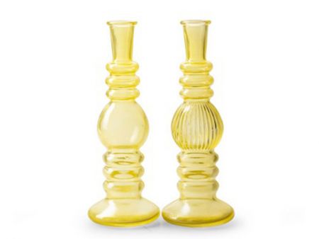 Набор из 2-х подсвечников Yellow h23 d8,5 см