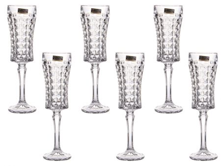 Бокалы для шампанского 120 мл diamond 6шт