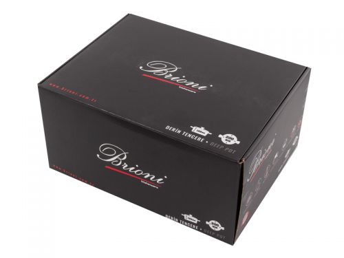 Кастрюля Brioni антипригарная "Royal Stone Ti̇gereye Gold" 20 см, 3 л., 3,5 мм толщ.