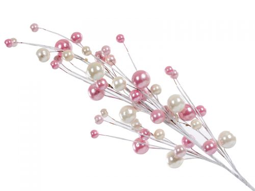 Ветка декоративная 75 см розовая (пластик)