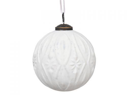 Елочная игрушка 10см белый