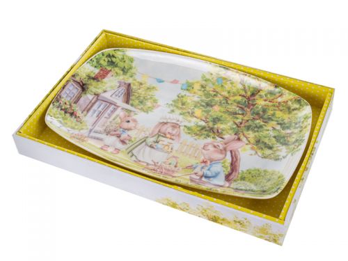 Блюдо "Кроличьи истории" 30x19см