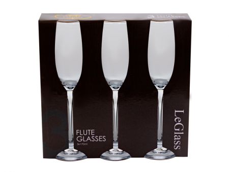 Набор бокалов для шампанского 3шт 170мл