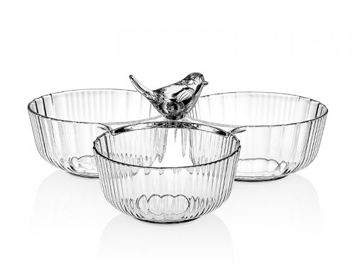 Блюдо для снеков "Птичка" акриловое